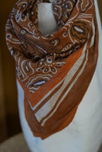 Tom Orange Pattern Scarf
