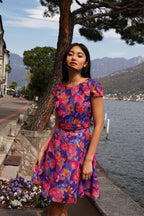 Falda Tina con estampado magenta