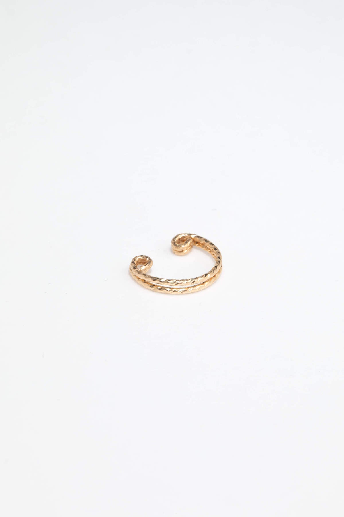Faux Piercing Anneau Double Éclat
