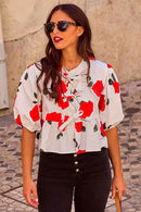 Blouse Adaline Rose Rouge