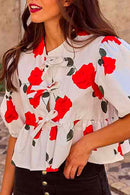 Blouse Adaline Rose Rouge