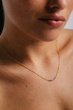 Collier Court Théa - Saphir
