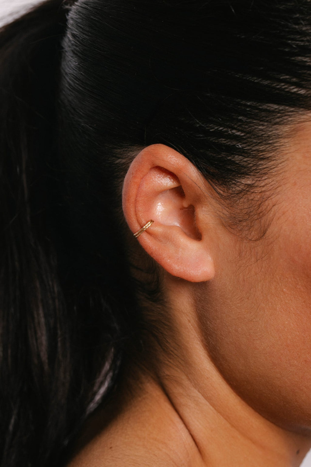 Faux Piercing Anneau Double Éclat