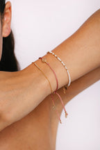 Bracelet Cordon Rosa - Rose