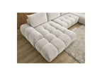 Everest - Canapé Panoramique Convertible Coffre - Tissu Texturé - Angle Gauche - 6 Coussins