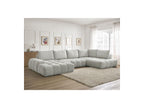 Everest - Canapé Panoramique Convertible Coffre - Tissu Texturé - Angle Gauche - 6 Coussins