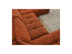 Everest - Canapé Panoramique Convertible Coffre - Tissu Texturé - Angle Gauche - 6 Coussins