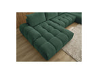 Everest - Canapé Panoramique Convertible Coffre - Tissu Texturé - Angle Gauche - 6 Coussins