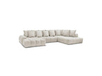 Everest - Panoramic Convertible Storage Sofa - Textured Fabric - Left-Hand Corner - 14 Cushions