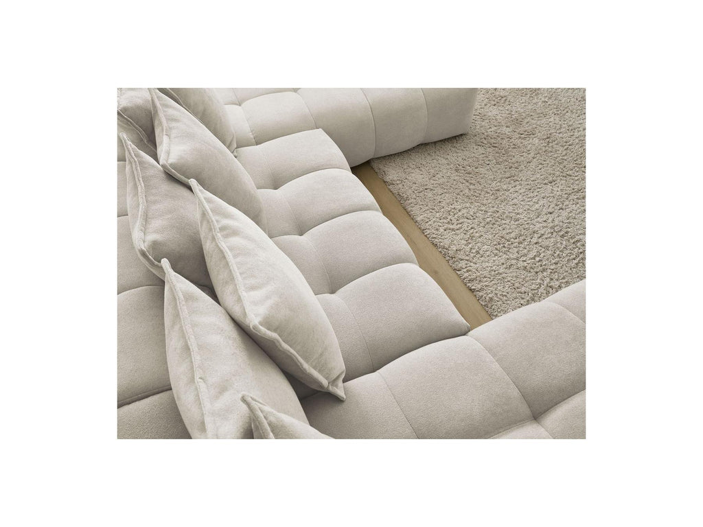 Everest - Panoramic Convertible Storage Sofa - Textured Fabric - Left-Hand Corner - 14 Cushions