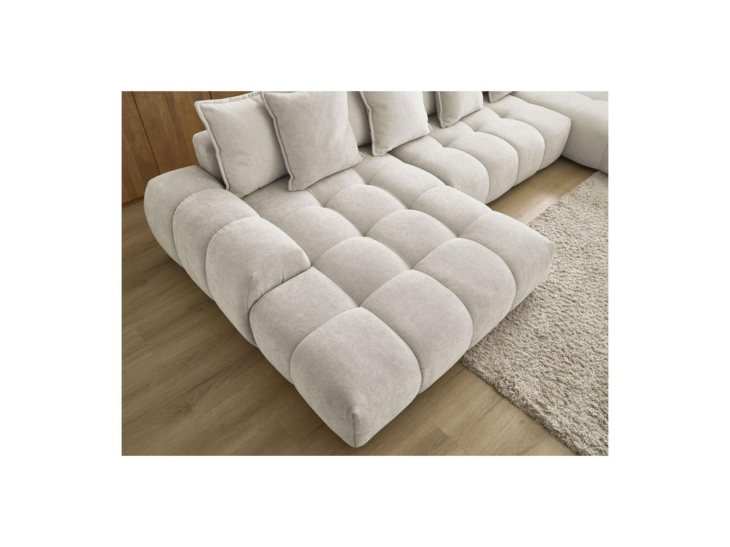 Everest - Panoramic Convertible Storage Sofa - Textured Fabric - Left-Hand Corner - 14 Cushions