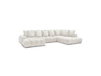 Everest - Panoramic Convertible Storage Sofa - Textured Fabric - Left-Hand Corner - 14 Cushions
