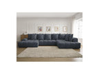 Everest - Panoramic Convertible Storage Sofa - Textured Fabric - Left-Hand Corner - 14 Cushions