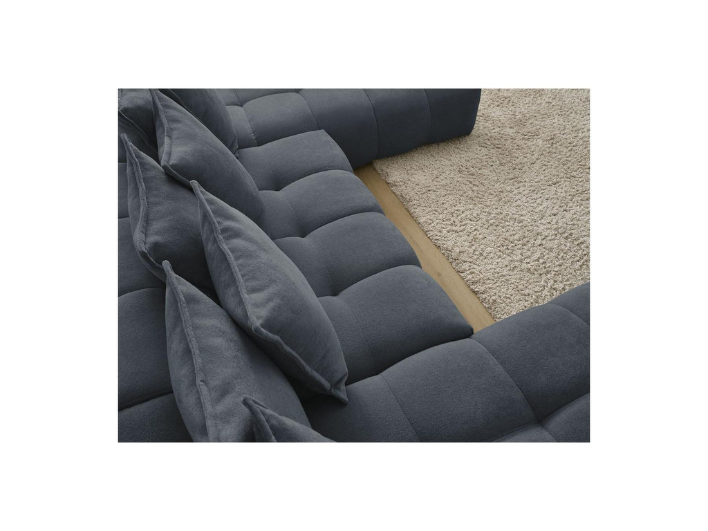 Everest - Panoramic Convertible Storage Sofa - Textured Fabric - Left-Hand Corner - 14 Cushions