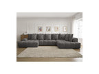 Everest - Panoramic Convertible Storage Sofa - Textured Fabric - Left-Hand Corner - 14 Cushions