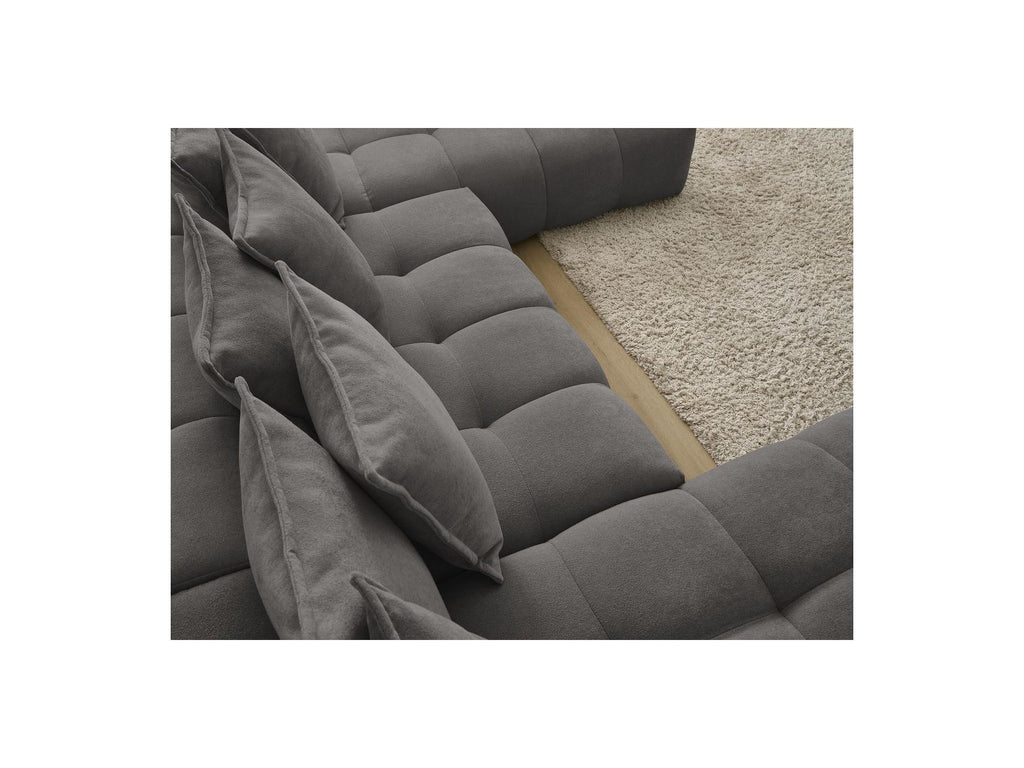 Everest - Panoramic Convertible Storage Sofa - Textured Fabric - Left-Hand Corner - 14 Cushions
