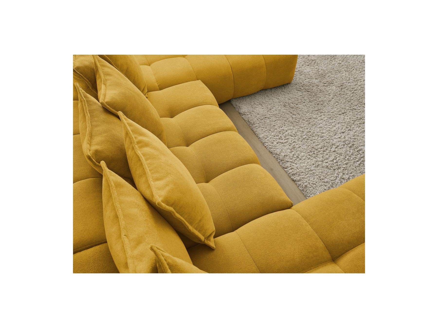 Everest - Panoramic Convertible Storage Sofa - Textured Fabric - Left-Hand Corner - 14 Cushions