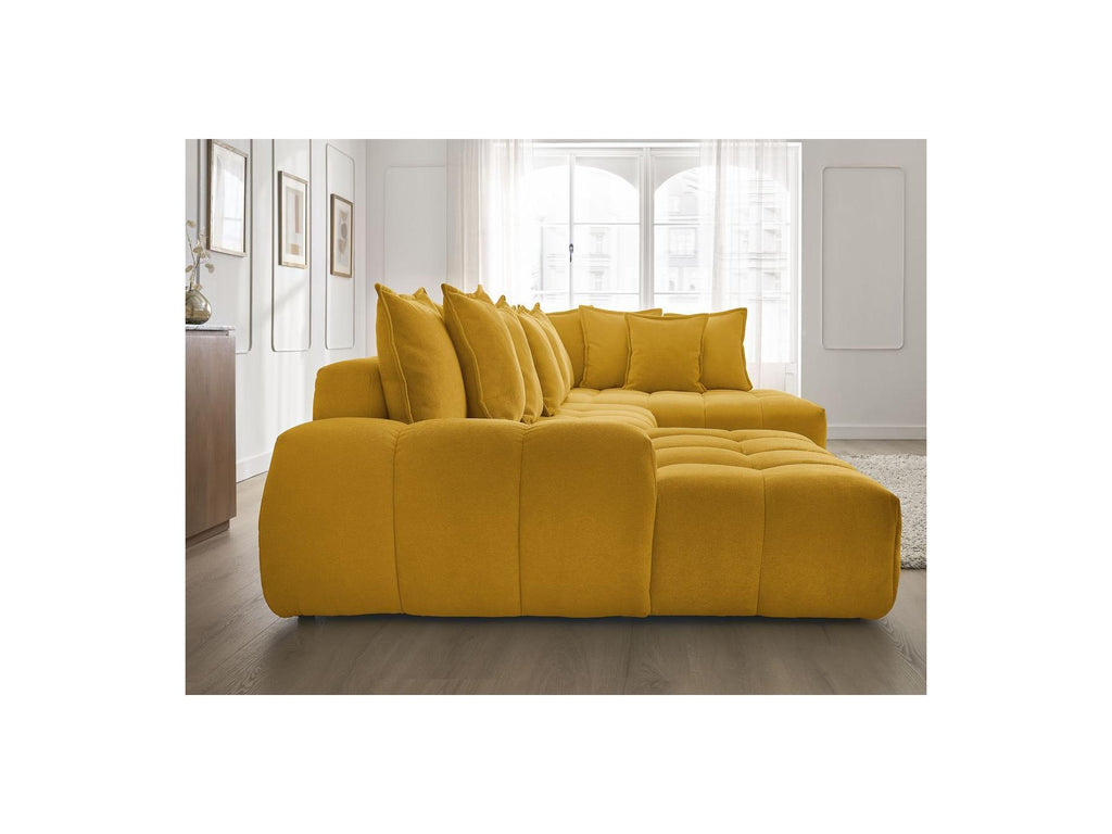 Everest - Panoramic Convertible Storage Sofa - Textured Fabric - Left-Hand Corner - 14 Cushions