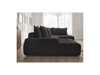 Everest - Panoramic Convertible Storage Sofa - Textured Fabric - Left-Hand Corner - 14 Cushions