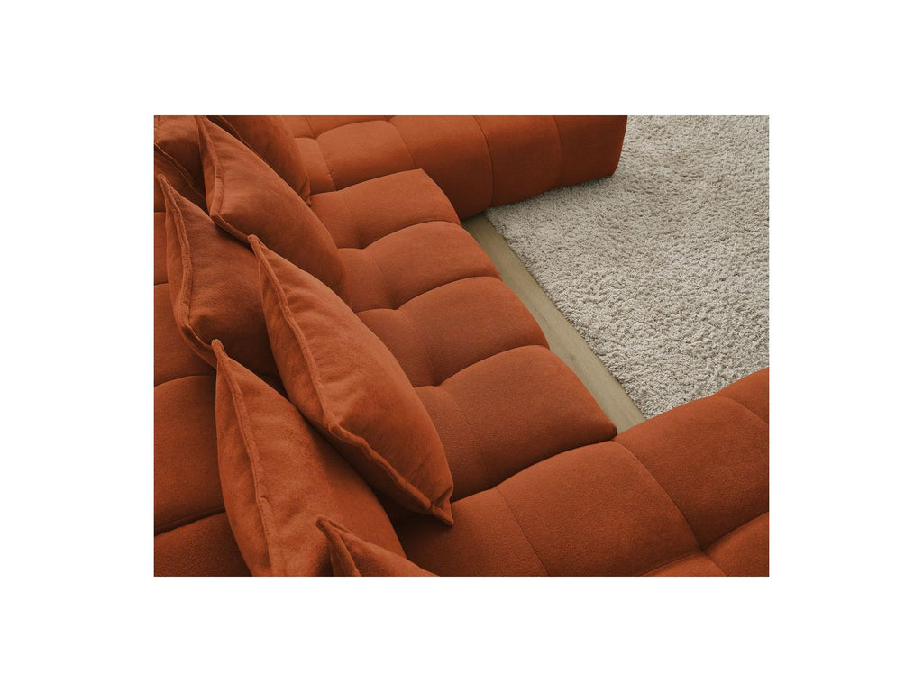 Everest - Panoramic Convertible Storage Sofa - Textured Fabric - Left-Hand Corner - 14 Cushions