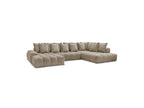 Everest - Panoramic Convertible Storage Sofa - Textured Fabric - Left-Hand Corner - 14 Cushions