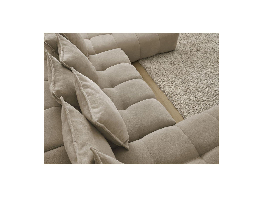 Everest - Panoramic Convertible Storage Sofa - Textured Fabric - Left-Hand Corner - 14 Cushions