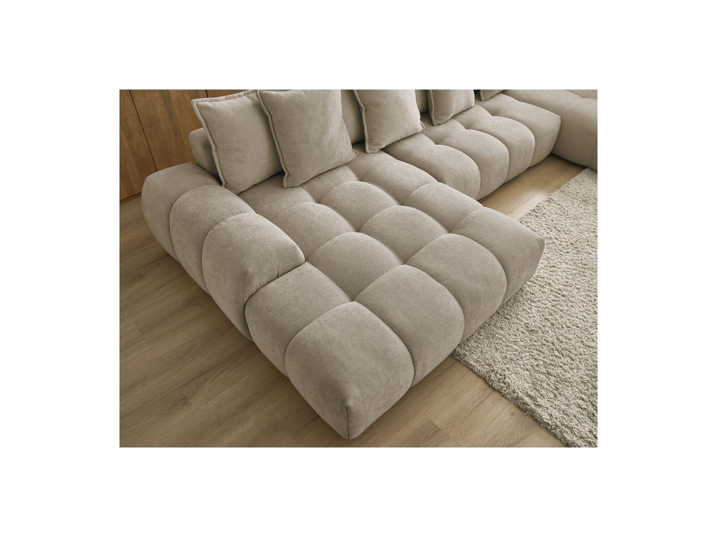 Everest - Panoramic Convertible Storage Sofa - Textured Fabric - Left-Hand Corner - 14 Cushions