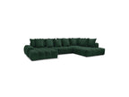 Everest - Panoramic Convertible Storage Sofa - Textured Fabric - Left-Hand Corner - 14 Cushions