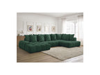 Everest - Panoramic Convertible Storage Sofa - Textured Fabric - Left-Hand Corner - 14 Cushions