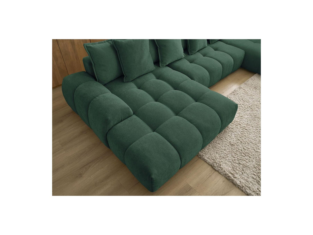 Everest - Panoramic Convertible Storage Sofa - Textured Fabric - Left-Hand Corner - 14 Cushions