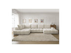 Everest - Panoramic Sofa Bed with Storage - Textured Fabric - Right-Hand Corner - 6 Cushions