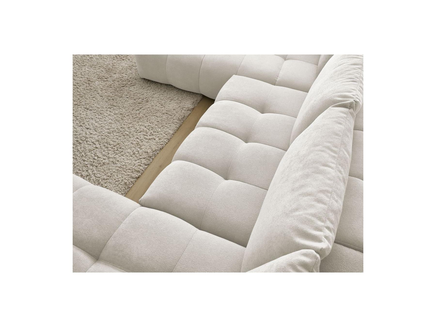 Everest - Panoramic Sofa Bed with Storage - Textured Fabric - Right-Hand Corner - 6 Cushions