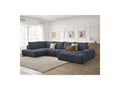 Everest - Panoramic Sofa Bed with Storage - Textured Fabric - Right-Hand Corner - 6 Cushions