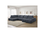 Everest - Panoramic Sofa Bed with Storage - Textured Fabric - Right-Hand Corner - 6 Cushions