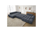 Everest - Panoramic Sofa Bed with Storage - Textured Fabric - Right-Hand Corner - 6 Cushions