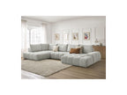 Everest - Panoramic Sofa Bed with Storage - Textured Fabric - Right-Hand Corner - 6 Cushions
