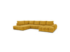 Everest - Panoramic Sofa Bed with Storage - Textured Fabric - Right-Hand Corner - 6 Cushions