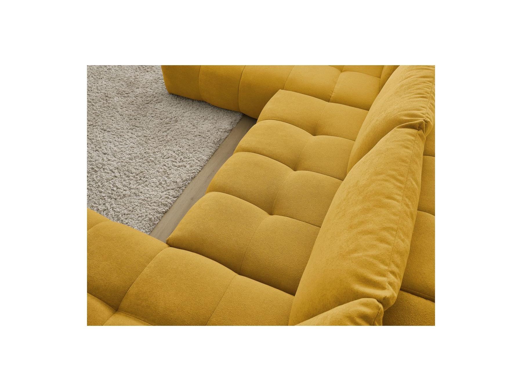 Everest - Panoramic Sofa Bed with Storage - Textured Fabric - Right-Hand Corner - 6 Cushions
