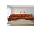 Everest - Panoramic Sofa Bed with Storage - Textured Fabric - Right-Hand Corner - 6 Cushions