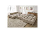 Everest - Panoramic Sofa Bed with Storage - Textured Fabric - Right-Hand Corner - 6 Cushions