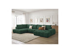 Everest - Panoramic Sofa Bed with Storage - Textured Fabric - Right-Hand Corner - 6 Cushions