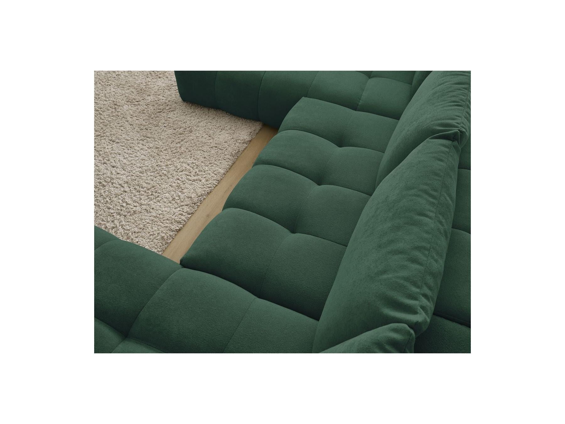Everest - Panoramic Sofa Bed with Storage - Textured Fabric - Right-Hand Corner - 6 Cushions