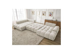 Everest - Panoramic Convertible Sofa with Storage - Textured Fabric - Right-Hand Corner - 14 Cushions