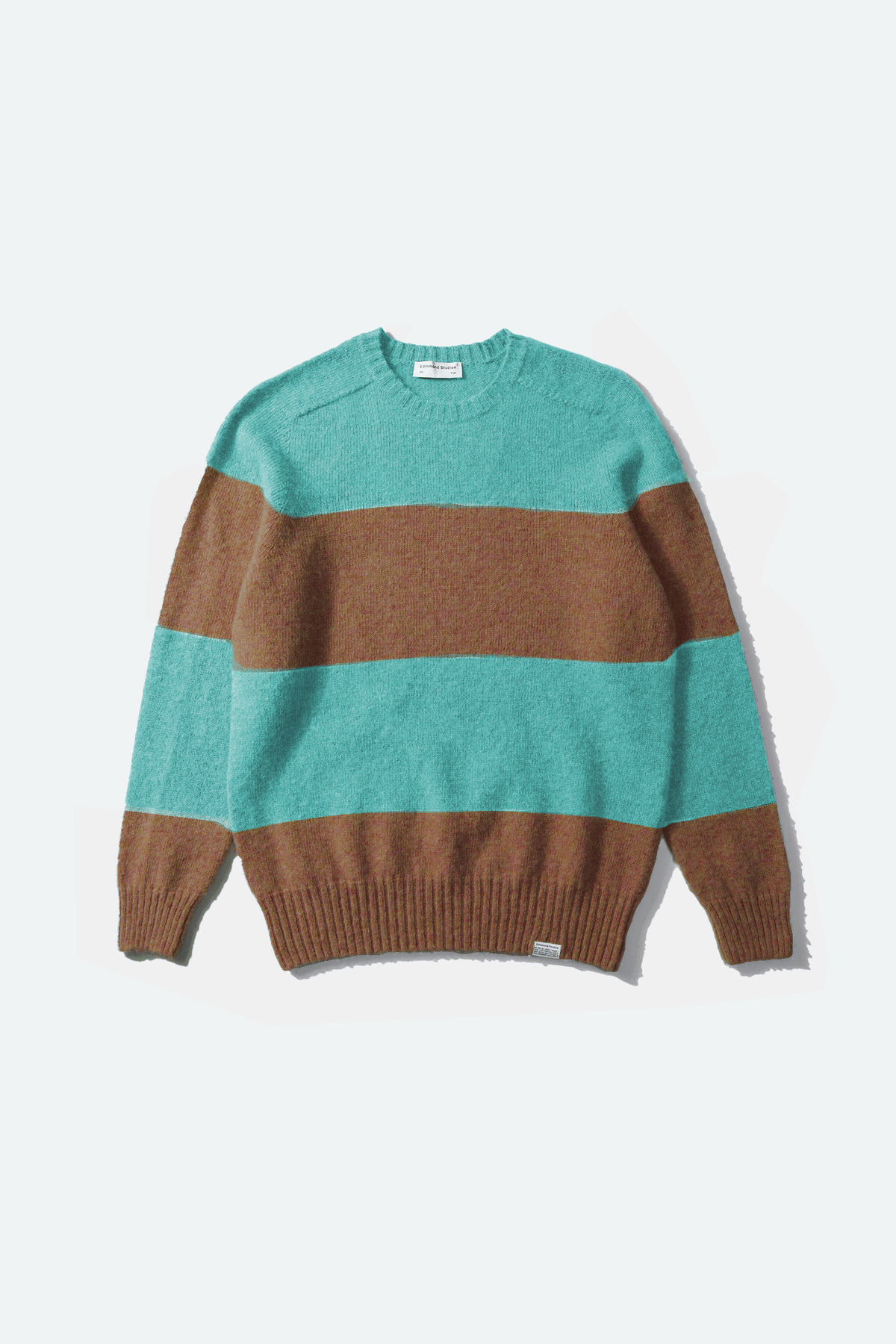 Striktrøje Stripes Plain Turquoise