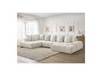 Everest - Panoramic Convertible Sofa with Storage - Textured Fabric - Right-Hand Corner - 14 Cushions