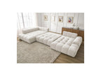 Everest - Panoramic Convertible Sofa with Storage - Textured Fabric - Right-Hand Corner - 14 Cushions