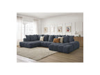 Everest - Panoramic Convertible Sofa with Storage - Textured Fabric - Right-Hand Corner - 14 Cushions