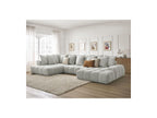 Everest - Panoramic Convertible Sofa with Storage - Textured Fabric - Right-Hand Corner - 14 Cushions