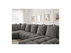 Everest - Panoramic Convertible Sofa with Storage - Textured Fabric - Right-Hand Corner - 14 Cushions