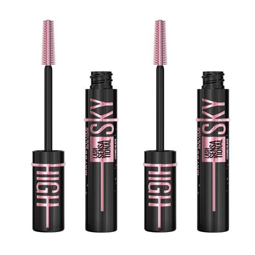 Lot De 2 Mascaras Volume Et Longueur Illimitée - Cils Sensational Sky High - Cosmic Black Noir Intense